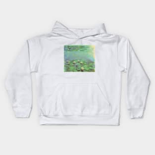 Waterlilies by Claude Monet Kids Hoodie